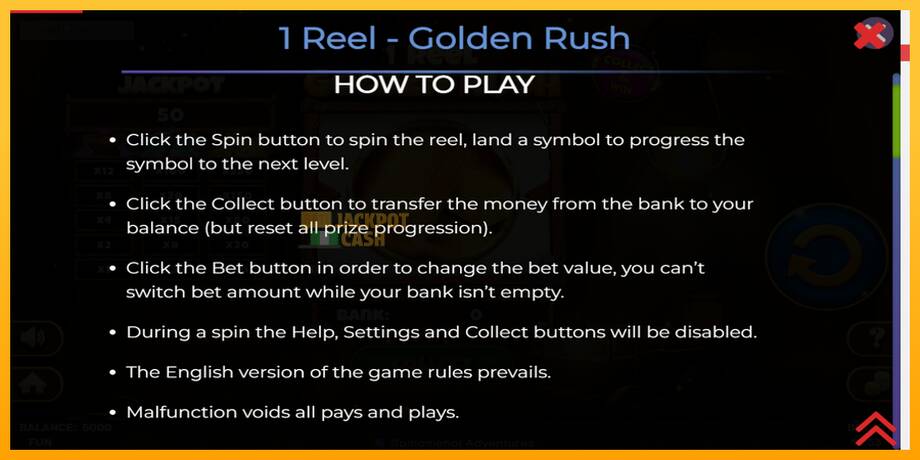 1 Reel Golden Rush машина за игри за пари, слика 4