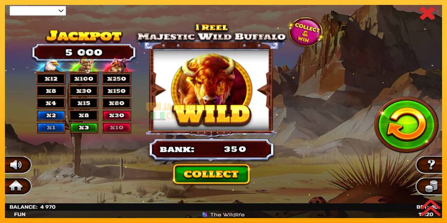 1 Reel Majestic Wild Buffalo машина за игри за пари, слика 4