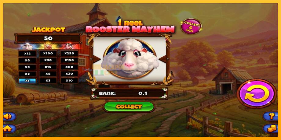 1 Reel Rooster Mayhem машина за игри за пари, слика 2