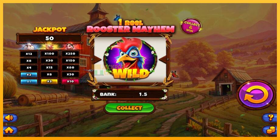 1 Reel Rooster Mayhem машина за игри за пари, слика 4