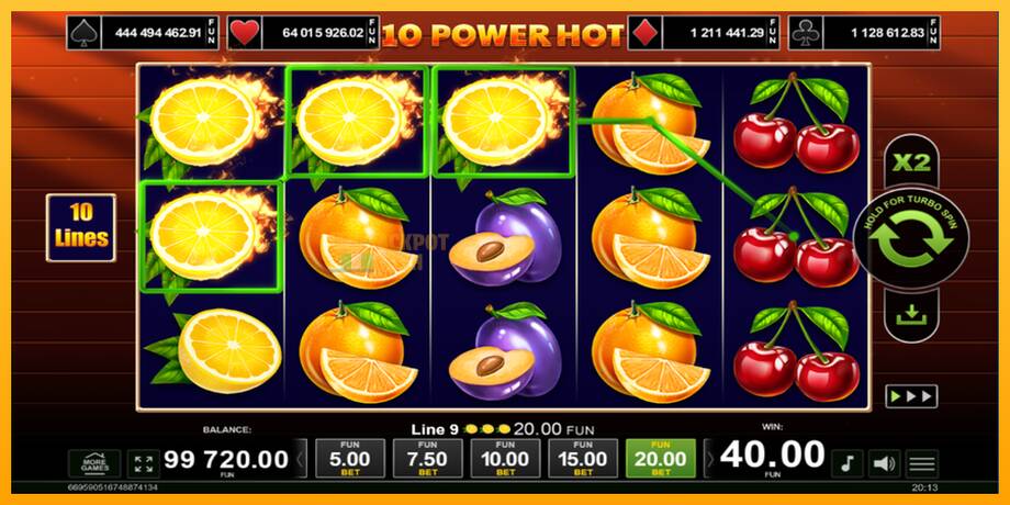 10 Power Hot машина за игри за пари, слика 2