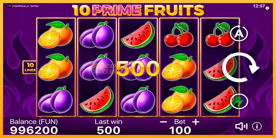 10 Prime Fruits машина за игри за пари, слика 4