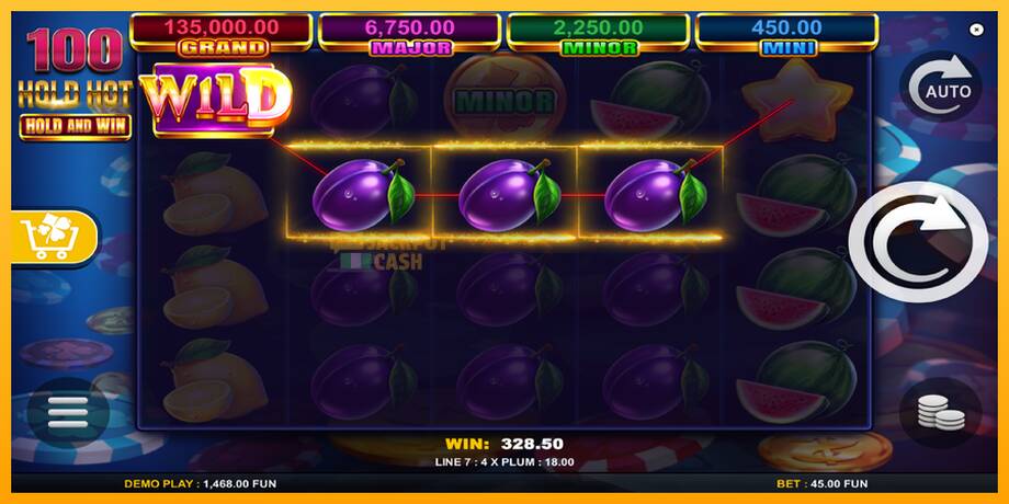 100 Hold Hot Hold and Win машина за игри за пари, слика 4