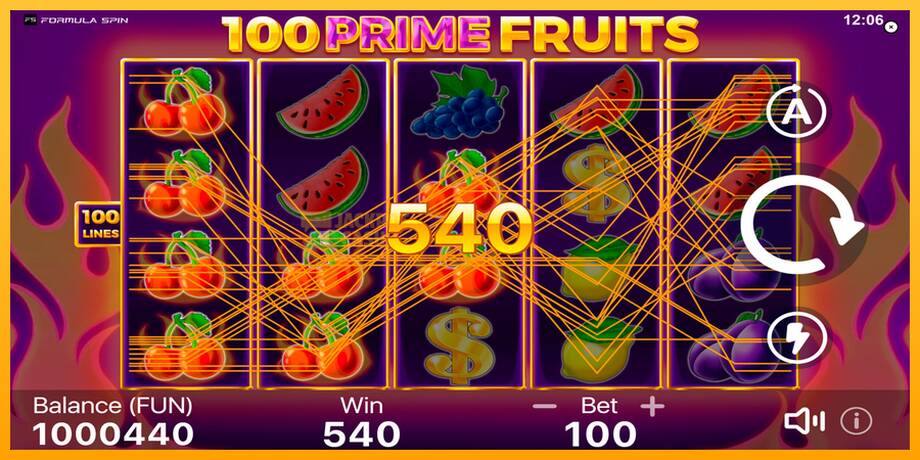 100 Prime Fruits машина за игри за пари, слика 3