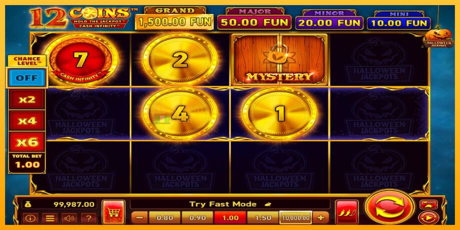 12 Coins Grand Gold Edition Halloween Jackpots машина за игри за пари, слика 3