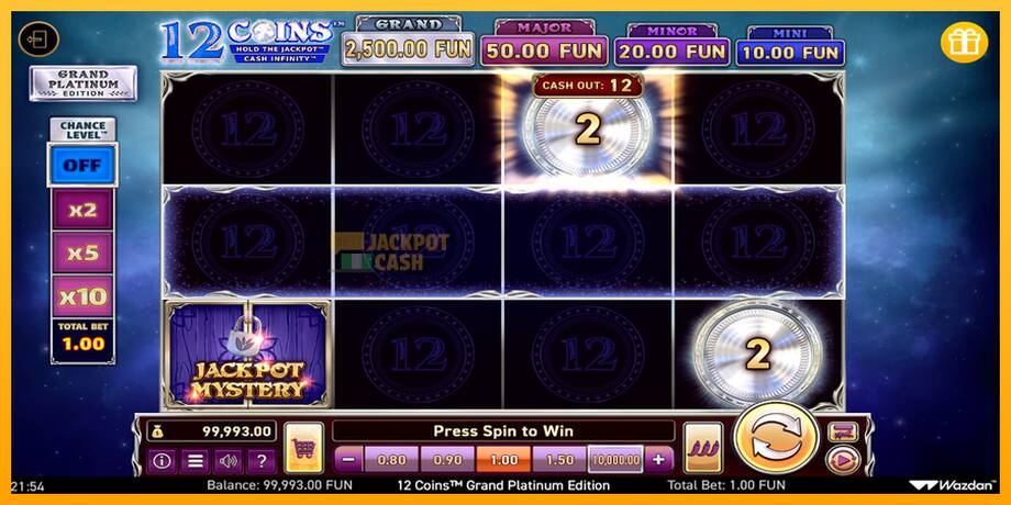 12 Coins Grand Platinum Edition машина за игри за пари, слика 2