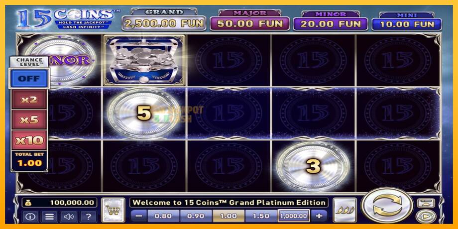 15 Coins Grand Platinum Edition машина за игри за пари, слика 2