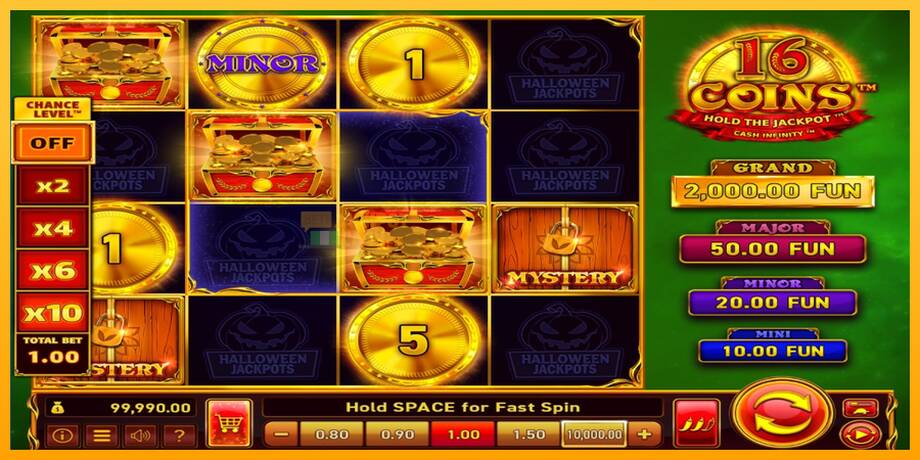 16 Coins Grand Gold Edition Halloween Jackpots машина за игри за пари, слика 3