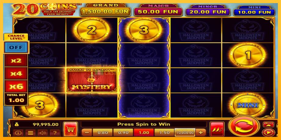 20 Coins Halloween Jackpots машина за игри за пари, слика 2