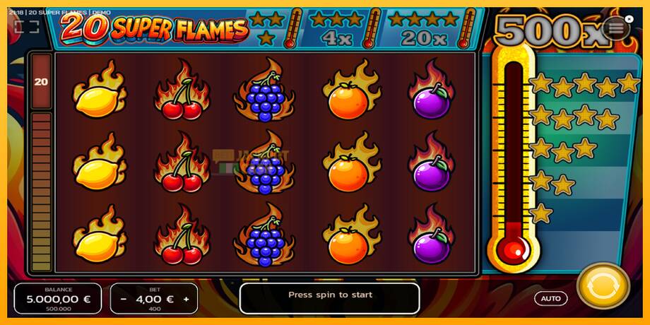 20 Super Flames машина за игри за пари, слика 1