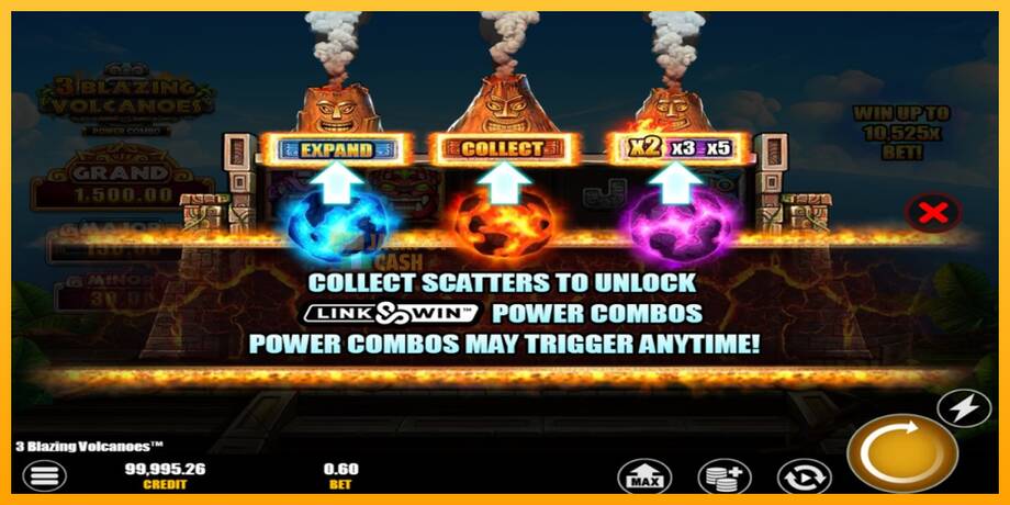 3 Blazing Volcanoes Power Combo машина за игри за пари, слика 4