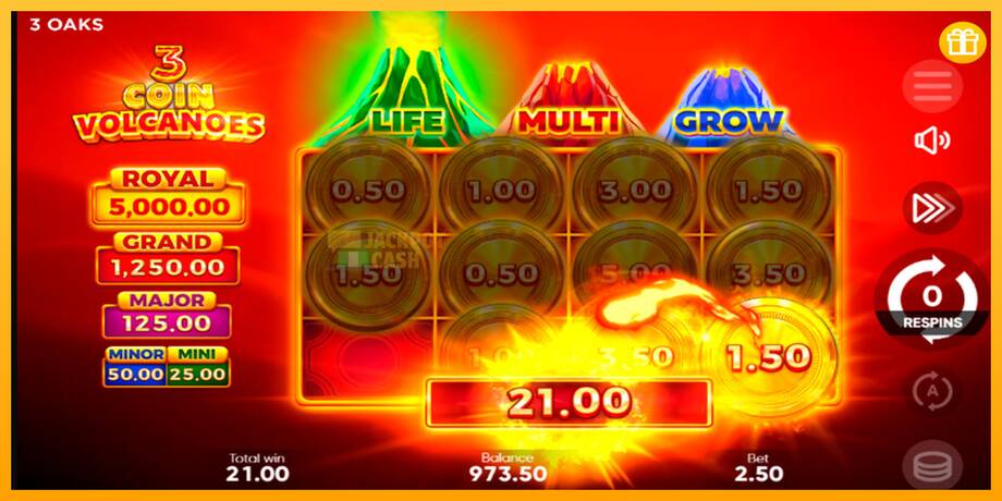 3 Coin Volcanoes машина за игри за пари, слика 5