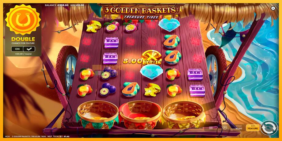 3 Golden Baskets: Treasure Tides машина за игри за пари, слика 2