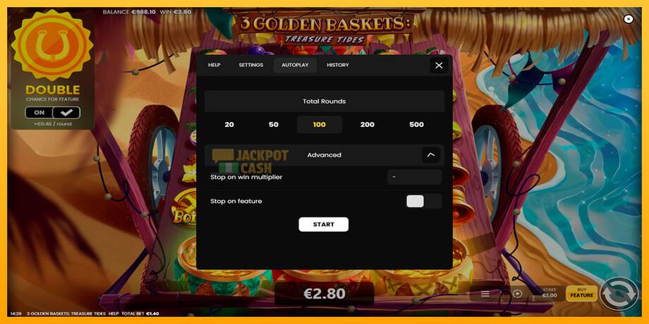 3 Golden Baskets: Treasure Tides машина за игри за пари, слика 6