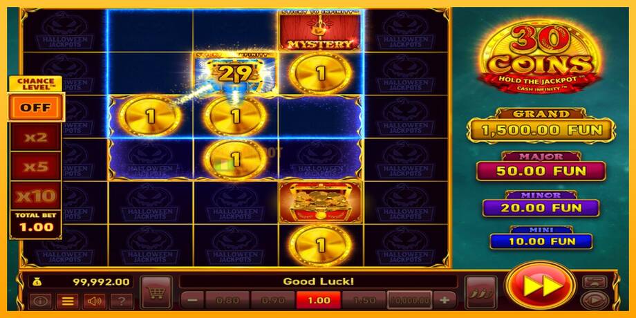 30 Coins Halloween Jackpots машина за игри за пари, слика 2