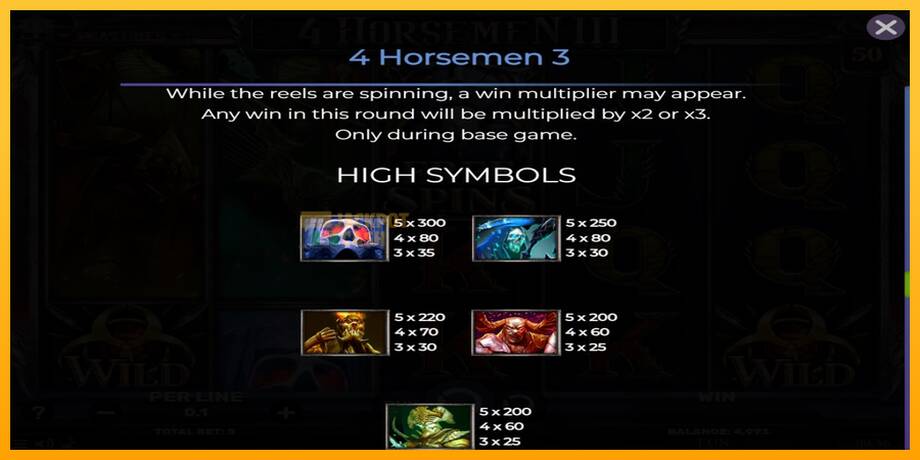 4 Horsemen III машина за игри за пари, слика 7