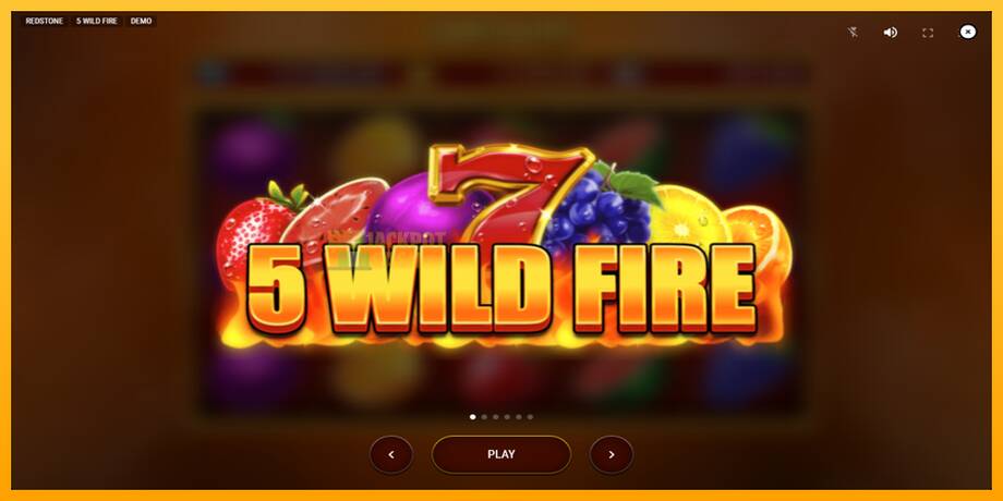 5 Wild Fire машина за игри за пари, слика 1