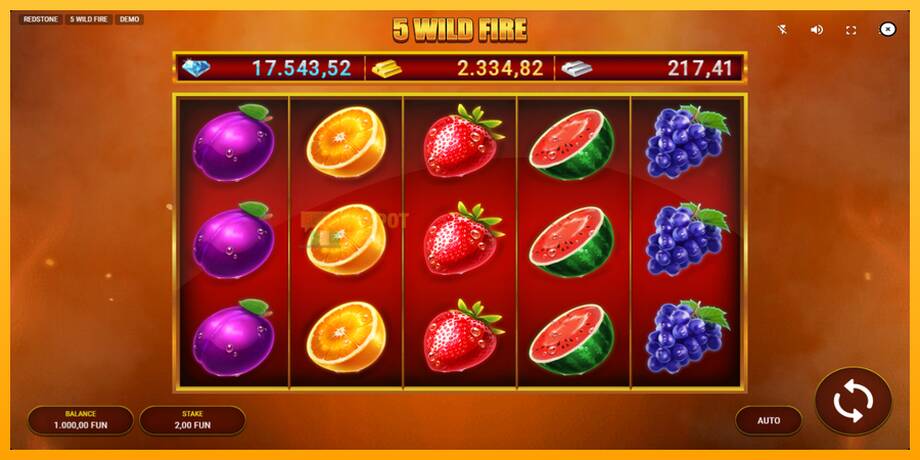 5 Wild Fire машина за игри за пари, слика 2