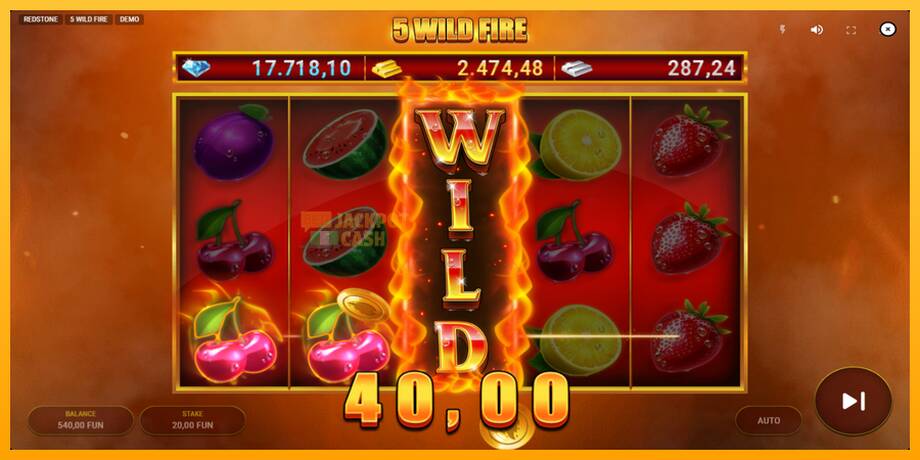 5 Wild Fire машина за игри за пари, слика 3