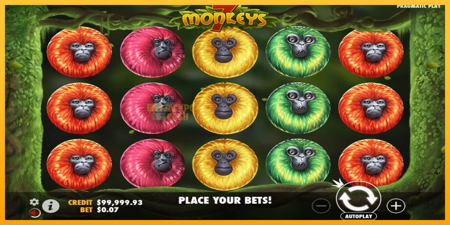 7 monkeys машина за игри за пари, слика 2