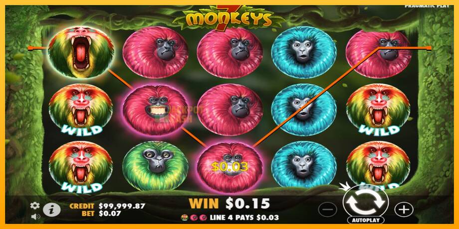 7 monkeys машина за игри за пари, слика 3