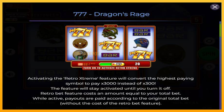 777 - Dragons Rage машина за игри за пари, слика 4