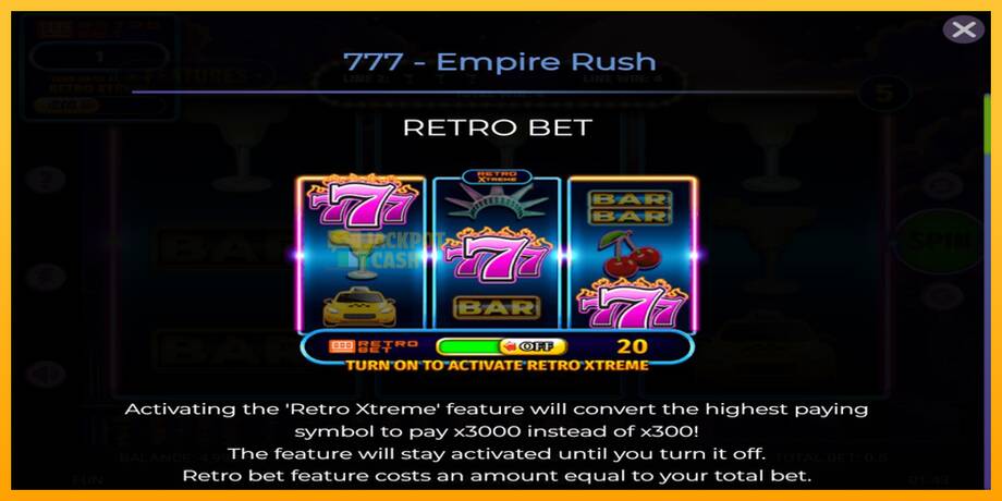 777 Empire Rush машина за игри за пари, слика 4