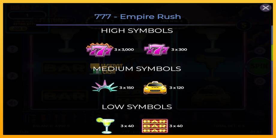 777 Empire Rush машина за игри за пари, слика 5