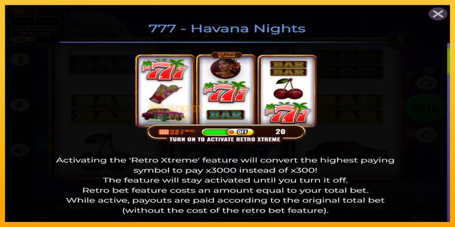 777 - Havana Nights машина за игри за пари, слика 4