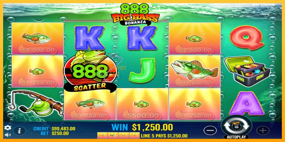 888 Big Bass Bonanza машина за игри за пари, слика 3