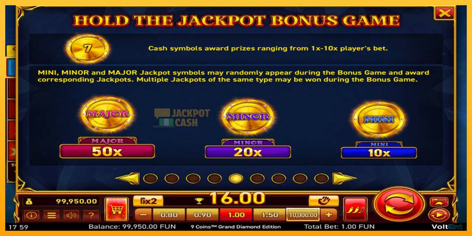 9 Coins Grand Diamond Edition Halloween Jackpots машина за игри за пари, слика 5