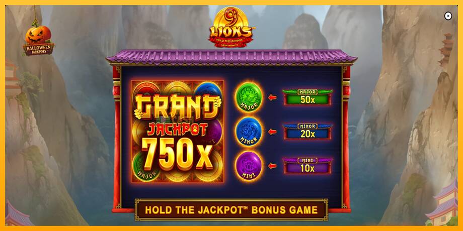 9 Lions Halloween Jackpots машина за игри за пари, слика 1