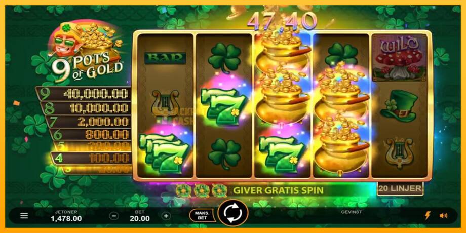 9 Pots of Gold Land & Win машина за игри за пари, слика 3