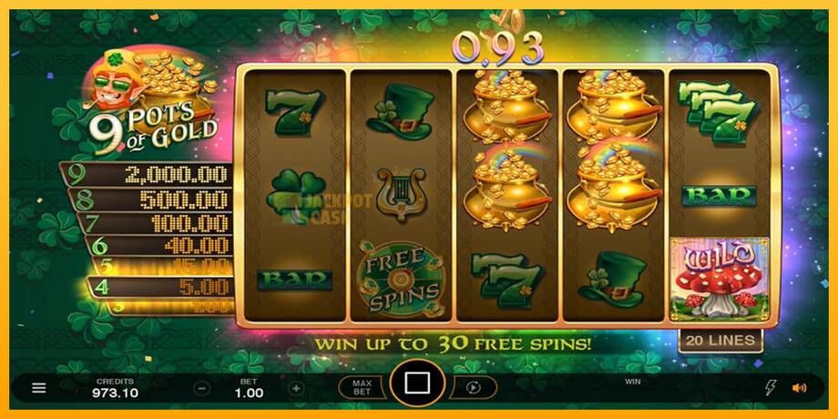 9 Pots of Gold Land & Win машина за игри за пари, слика 6