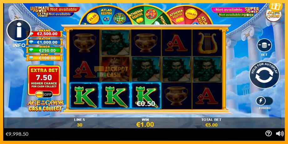 Age of the Gods Cash Collect машина за игри за пари, слика 4