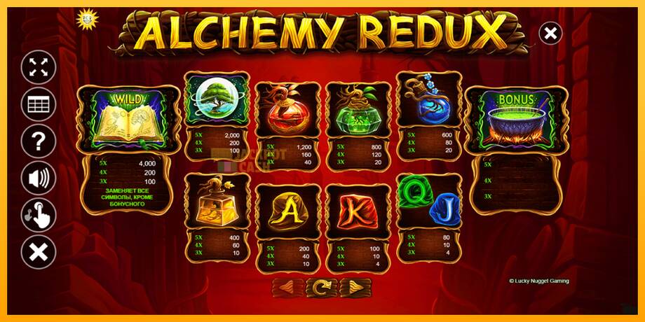 Alchemy Redux машина за игри за пари, слика 6