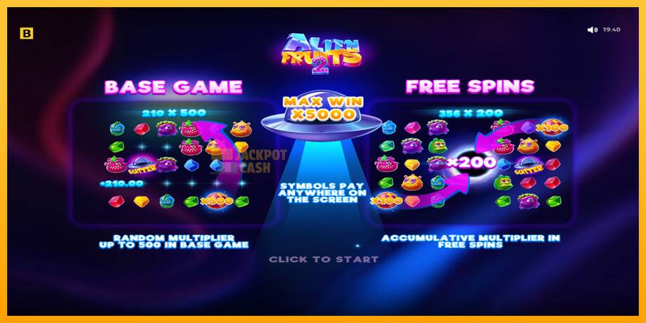 Alien Fruits 2 машина за игри за пари, слика 1