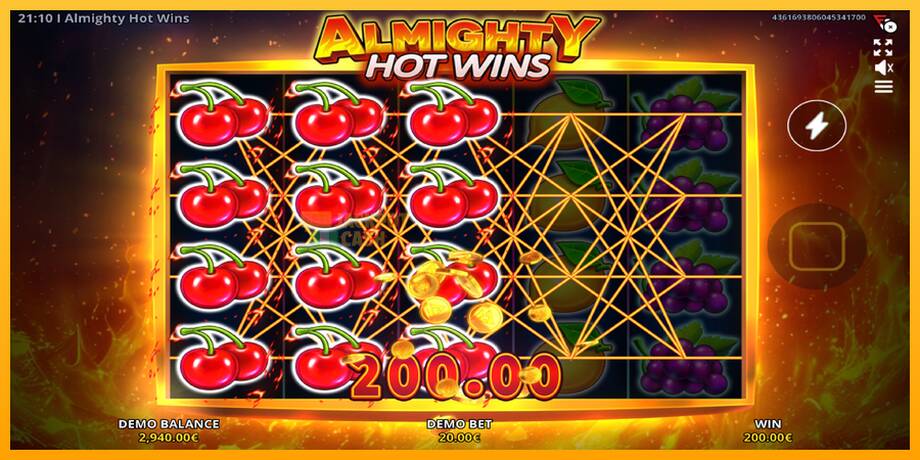 Almighty Hot Wins машина за игри за пари, слика 2