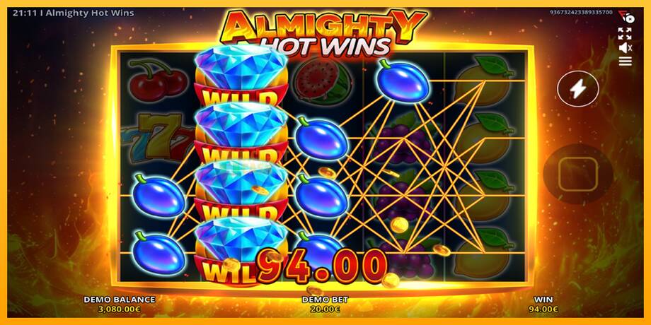 Almighty Hot Wins машина за игри за пари, слика 4