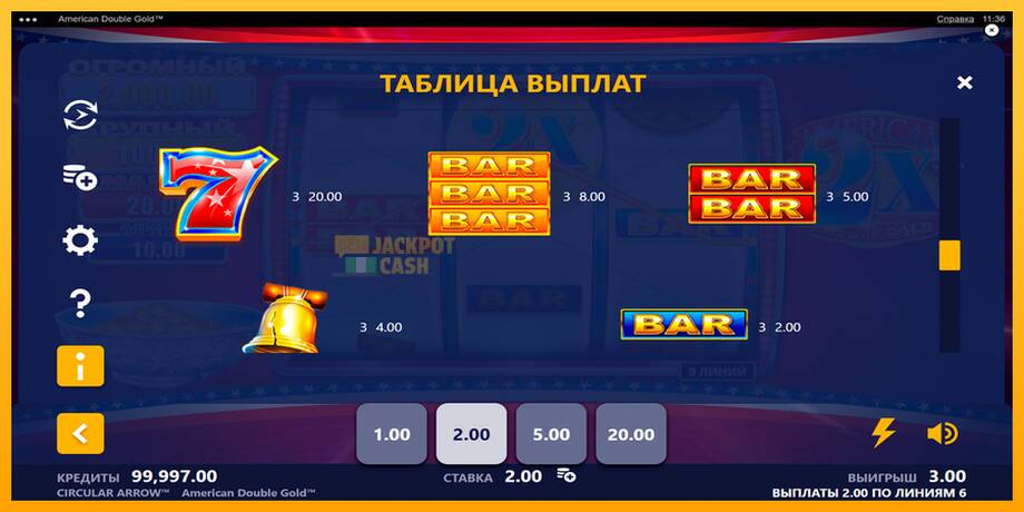 American Double Gold машина за игри за пари, слика 3