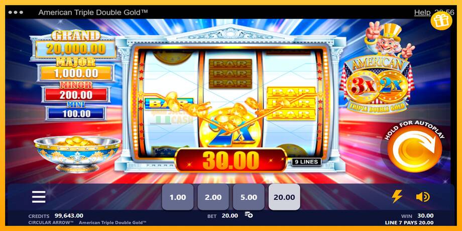 American Triple Double Gold машина за игри за пари, слика 5