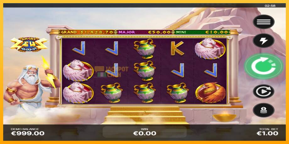 Angry Zeus Jackpot машина за игри за пари, слика 2