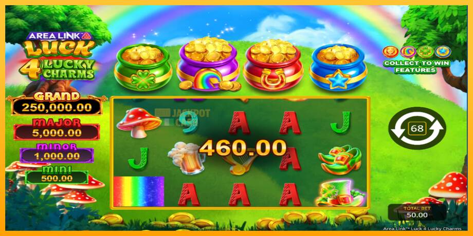 Area Link Luck 4 Lucky Charms машина за игри за пари, слика 6