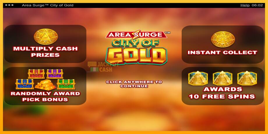 Area Surge City of Gold машина за игри за пари, слика 1