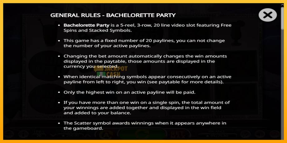 Bachelorette Party машина за игри за пари, слика 4