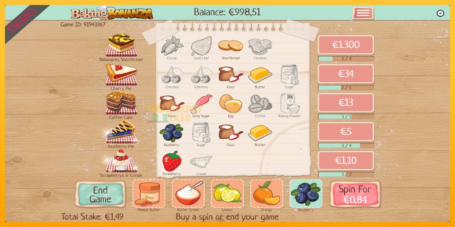 Baking Bonanza машина за игри за пари, слика 3