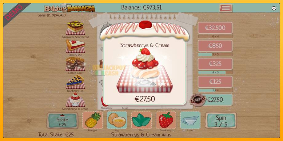 Baking Bonanza машина за игри за пари, слика 4