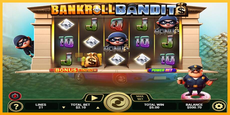 Bankroll Bandits машина за игри за пари, слика 4