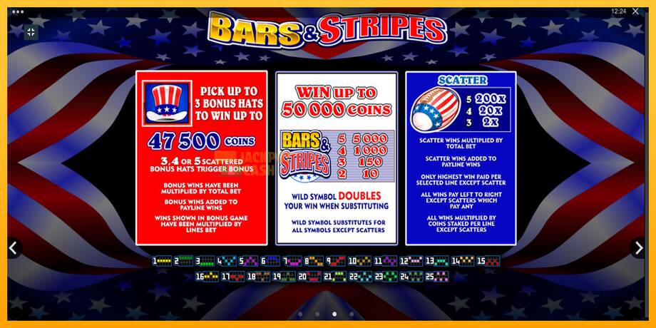 Bars and Stripes машина за игри за пари, слика 7