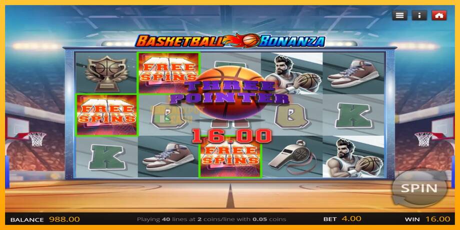 Basketball Bonanza машина за игри за пари, слика 2